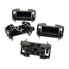 4x Lego Achse Eisenbahn Rad schwarz Waggon Zug 9V Felge 3225 4559 2878c01