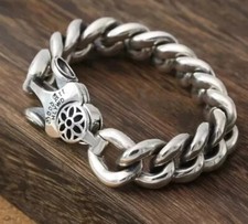 Massive 316L Edelstahl Königskette Herren Verschluss Panzer Chunky Punk Armband 22cm