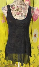 Sündhaftes Schwarzes transparentes Negligee 100% Seide HALLHUBER