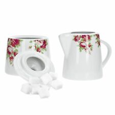 Rosentraum Zuckerdose 300 ml + Milchkännchen 220ml Geschirrset edles Porzellan