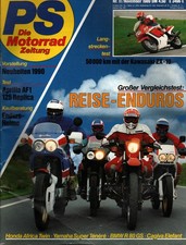 Zeitschrift PS Motorrad #11 von 1989 Reise Enduros Aprilia AF1 Kawasaki ZX 10