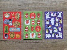 3 Bögen Aufkleber, Sticker, lustige Weihnachtsmotive - Vollständig!