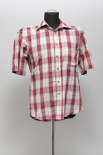 180 122 DICKIES Herren Hemd Gr. M rot grau weiß  kariert Kurzarm Button Down