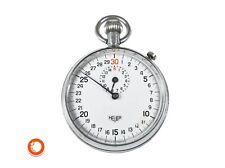 1960er Heuer Stoppuhr  1/10s Stop Watch enamel Dial 30sek 15 moin - 51 mm  Swiss