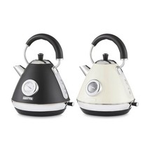 GEEPAS 1,7L 3000W Wasserkocher Vintage Kabellos Schnellkochen 360° Retrovive