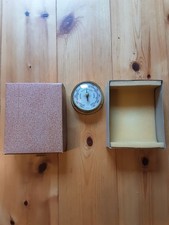 Barometer analog,West Germany, Metall u Glas,wie neu, OVP, Yacht Wetter,maritim