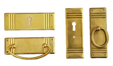 Möbelgriffe und Schlüsselschilder, Nr. 453, Oberfläche Messing-roh