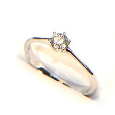 Solitärring 0,30 ct Weissgold