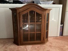Hängevitrine Massiv Vintage Schrank Wohnen Eiche rustikal Glas Tür