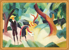 Kinder mit Ziege August Macke Garten, Park Natur Spiel Tier Licht LW H A2 0047