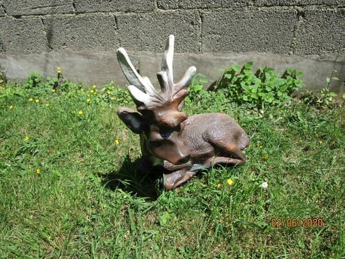 Tierfigur figur reh liegend - tierfigur, "