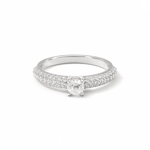 Ring aus 18k weißgold mit - ring,
