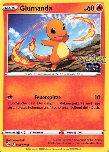 Pokemon karte glumanda - pokemon,
