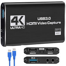 4K Video Capture Card HDMI >HDMI /USB3.0 Live Video Audio Converter Game Grabber