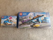 Lego City Leerkarton 60408 60452 Car Transporter und Donat Imbiss Verkaufswagen