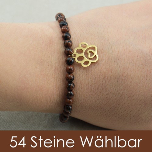 Pfoten armband naturstein - armband,