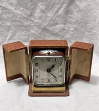 Alter ART DECO Wecker im Originaletui 1920 /30 Jahre Bayard franz. Reisewecker