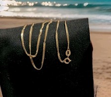 Damenkette Halskette Popcorn-Collier, 585er Gelbgold, in sich gedreht, poliert..