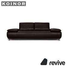 Koinor Volare Leder Sofa Braun Dunkelbraun Dreisitzer Funktion Couch