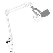 FIFINE Einstellbarer Mikrofon Arm Microphone Ständer  3/8" bis 5/8" Adapter Weiß