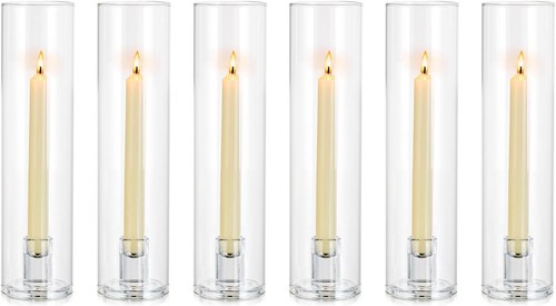 Glaszylinder kerzenhalter 6 - -,