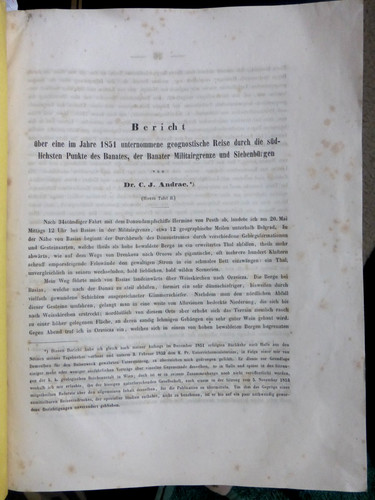 Bericht über eine 1851