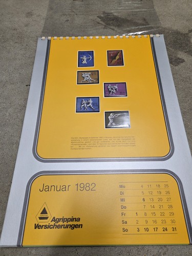 Vintage wandkalender 1980 - wandkalender,