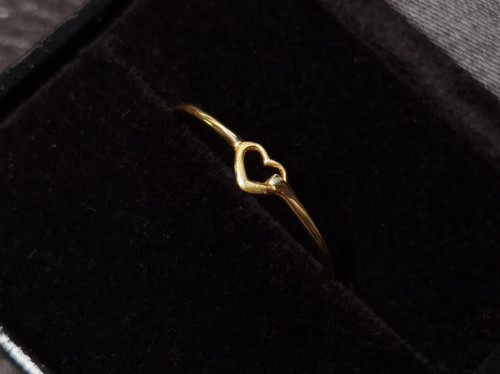 Zarter herz ring aus 14k - aus,