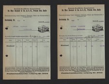 PRATAU HALLE, 2 x Rechnung 1926, Dr. Max Boemer & Co. mbH Margarine-Fabrik