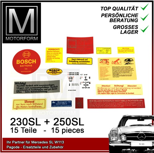 Mercedes w113 pagode aufkleber - mercedes,