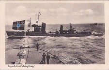 AK Postkarte Torpedoboot Durchbruch deutsche Kriegsmarine Feldpost 1943
