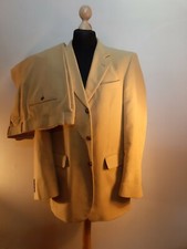 Englischer Anzug 54 Vintage Gelb Samt Brisbane Moss Toyner Top Selten!