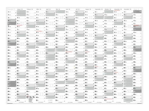 Xxl wandkalender gerollt - xxl,
