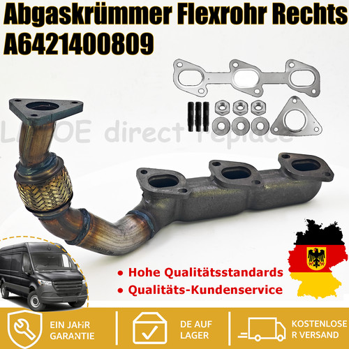 Abgaskrümmer flexrohr rechts - abgaskrümmer,