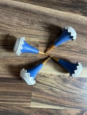 Playmobil 3019 Traumschloss - 4x Turmspitze blau weiß gold komplett - TOP!