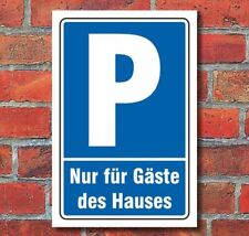 Schild Parken, Parkplatz, Nur für Gäste des Hauses, 3 mm Alu-Verbund