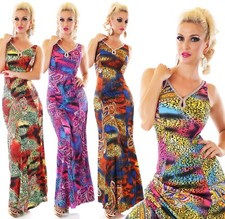 Damen Maxi Kleid lang Animal