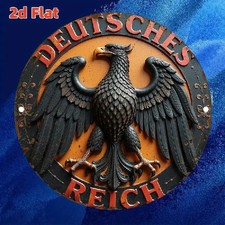 Blechschild rund deutsches - blechschild,