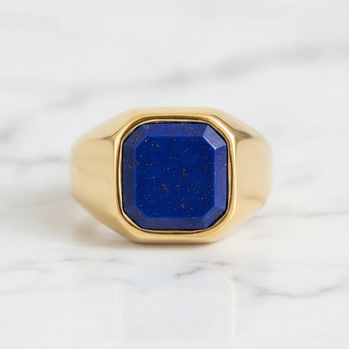 Lapislazuli ring edelstein - -,