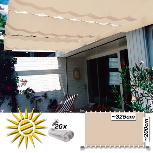 Seilspannmarkise creme 325 - seilspannmarkise,