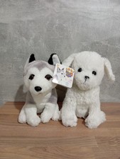 pets 2 Cuddle Plüschtiere Husky + weißer Hund