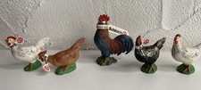 Schleich, Hahn & 4 Hennen, 1988/1985, Bauernhof. Gebrauchter, guter Zustand