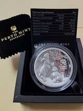 Lunar 3 Hase 2023, 5 oz Silber