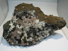 MD264 XL Bergkristall Quarz Calcit xx Hämatit 28cm 4,26Kg Trautvetter Steinperf