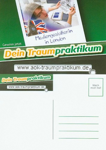 Werbekarte aok gewinn jetzt - werbekarte, aok: