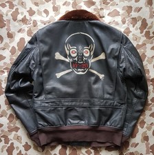 USN Navy G-1 AVI Leather Flight Jacket Fliegerjacke US42 Aero Nautic