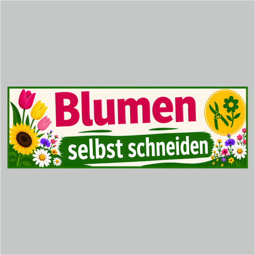 Banner blumen selbst - banner,,