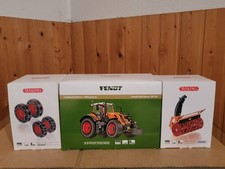 Wiking 1:32 Fendt 828 Vario Limited Edition+ Anbau-Frässchleuder+Räder+Ketten