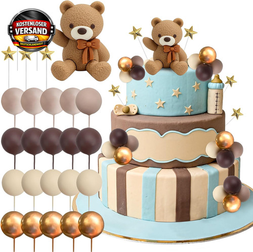 Kuchendeko set teddybär - set,