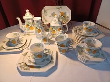 Villeroy Boch Gallo Porzellan Lambardia Aprikot  Teeservice 6 Personen 28 Teile